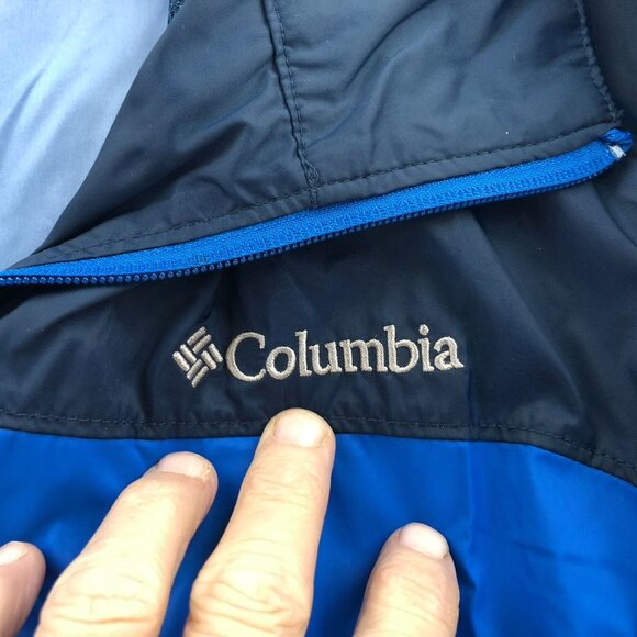 Columbia Mens Jacket Large Blue & Black Lightweight Nylon - Picture 4 of 10